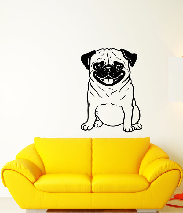 Vinyl Wall Decal Home Animal Pet Pug Puppy Dog Stickers (3304ig)
