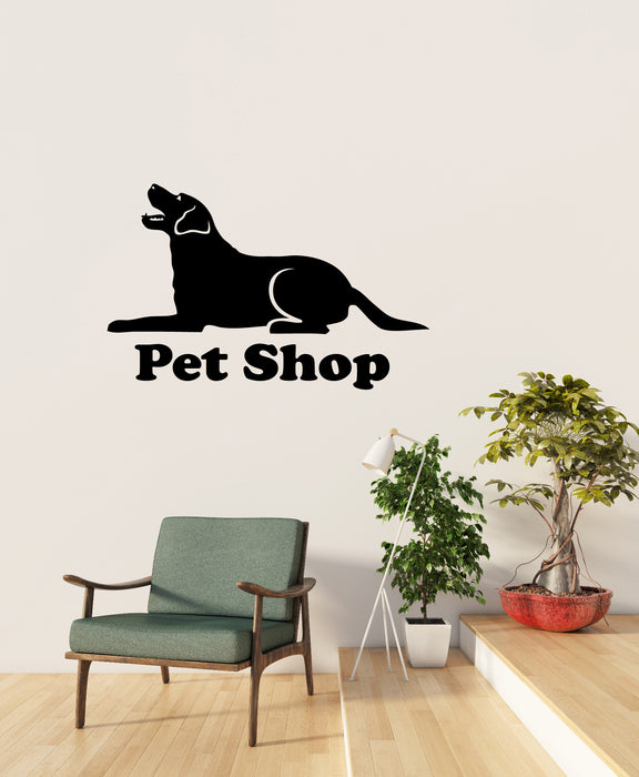 Vinyl Wall Decal Pet Shop Grooming Dog Silhouette Animal Veterinary Clinic Stickers (4225ig)