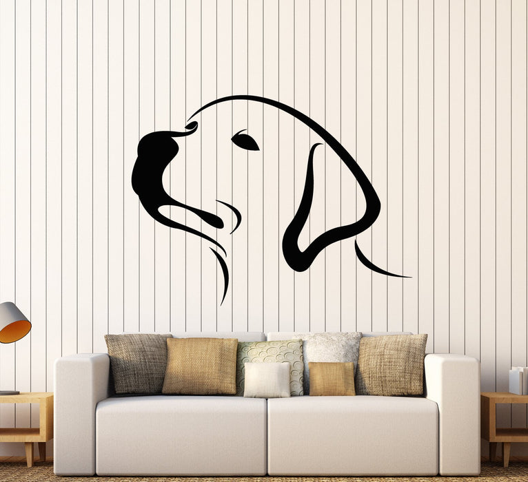 Vinyl Wall Decal Head Abstract Labrador Puppy Dog Pet Stickers (2360ig)