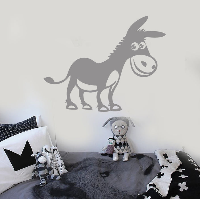 Vinyl Decal Positive Donkey Animal Farm Kids Room Wall Stickers Unique Gift (ig104)