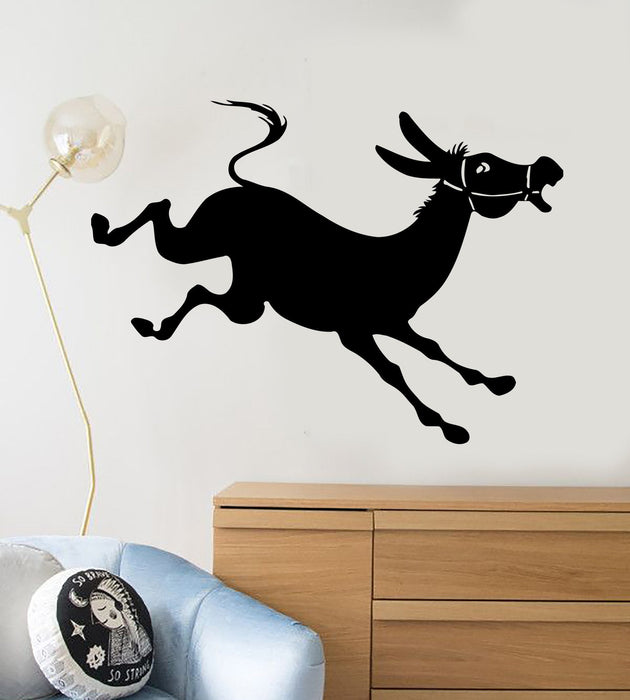 Wall Stickers Vinyl Decal Donkey Animal Jumping Funny Art Children Unique Gift (ig127)