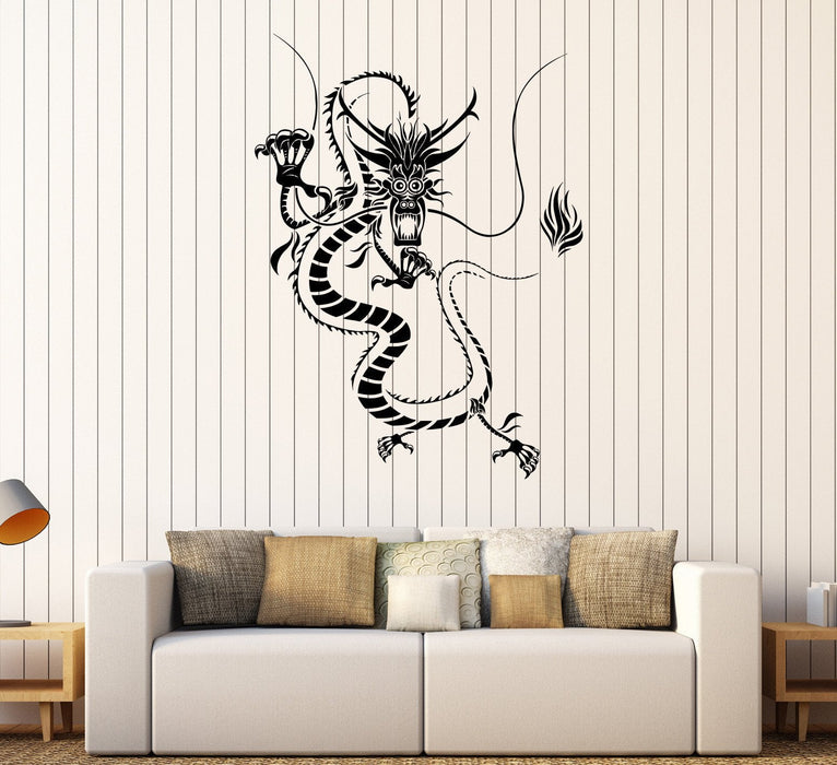 Vinyl Wall Decal Chinese Dragon Fantasy Myth Oriental Decor Stickers Unique Gift (099ig)