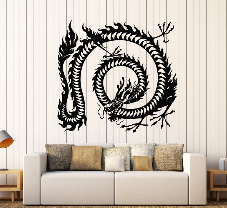 Vinyl Wall Decal Asian Symbol Chinese Dragon Animal Stickers (2136ig)