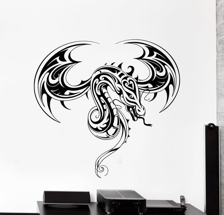 Vinyl Wall Decal Beautiful Dragon Fantasy Art Teen Room Decoration Stickers Mural Unique Gift (ig4978)