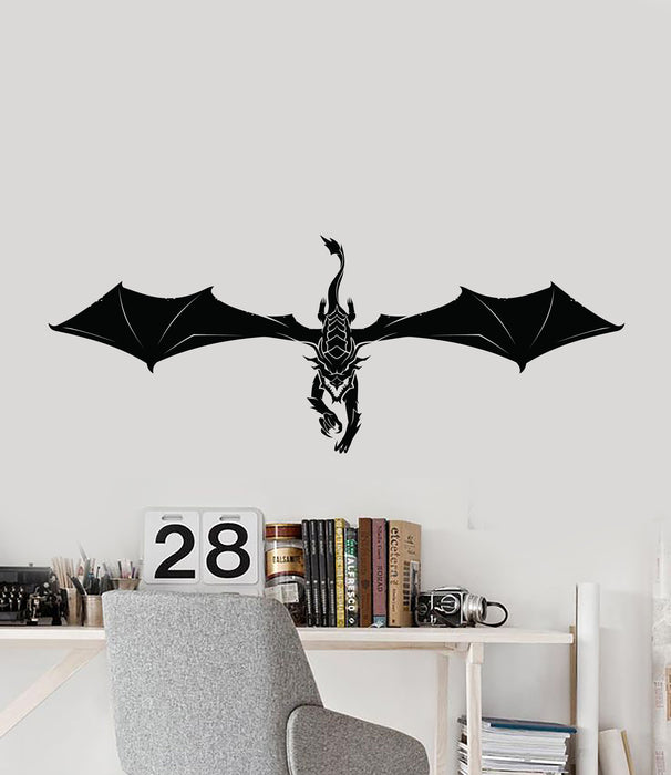 Vinyl Wall Decal Fantasy Beast Fairy Tale Dragon Video Game Children's Room Stickers (4204ig)
