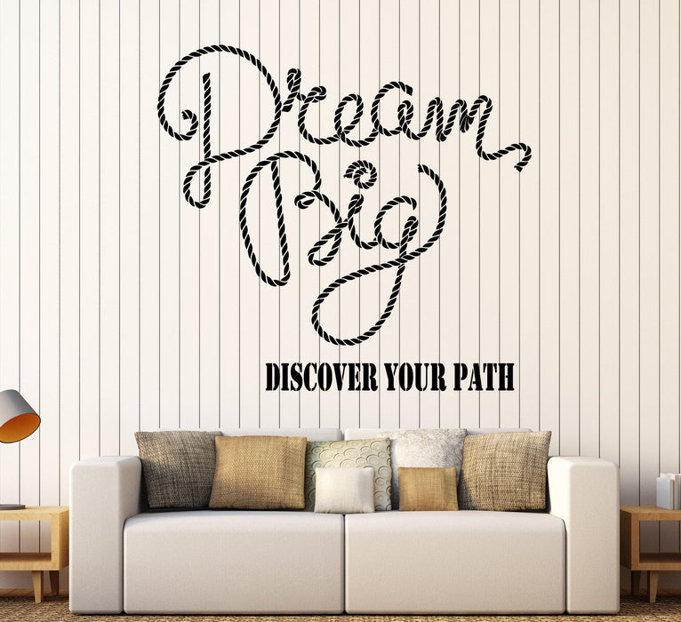 Vinyl Wall Decal Motivation Inspiring Quote Word Dream Big Stickers (2660ig)