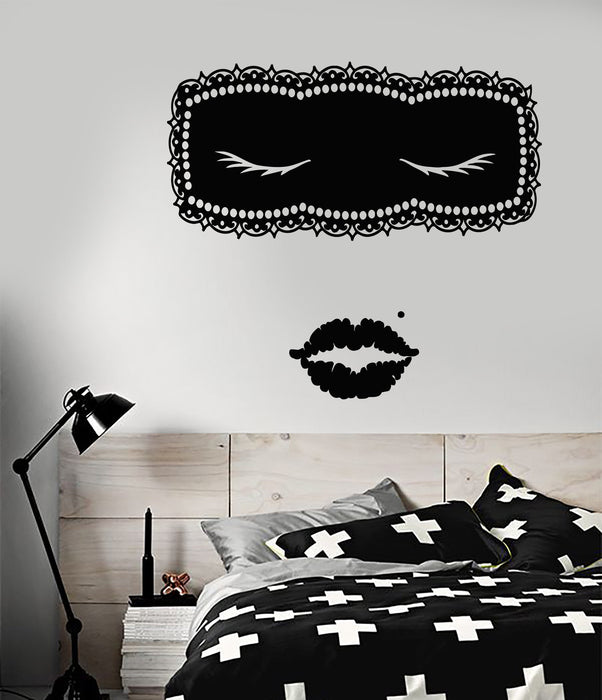 Vinyl Wall Decal Dream Bedroom Decor Sexy Lips Girl Face Erotic Stickers (2659ig)