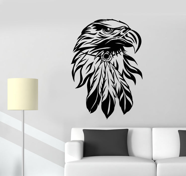 Vinyl Wall Decal Bald Eagle Bird Head America Symbol Stickers Unique Gift (1656ig)