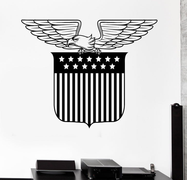 Vinyl Wall Decal American Eagle Flag Patriotic Decor Stickers Unique Gift (356ig)