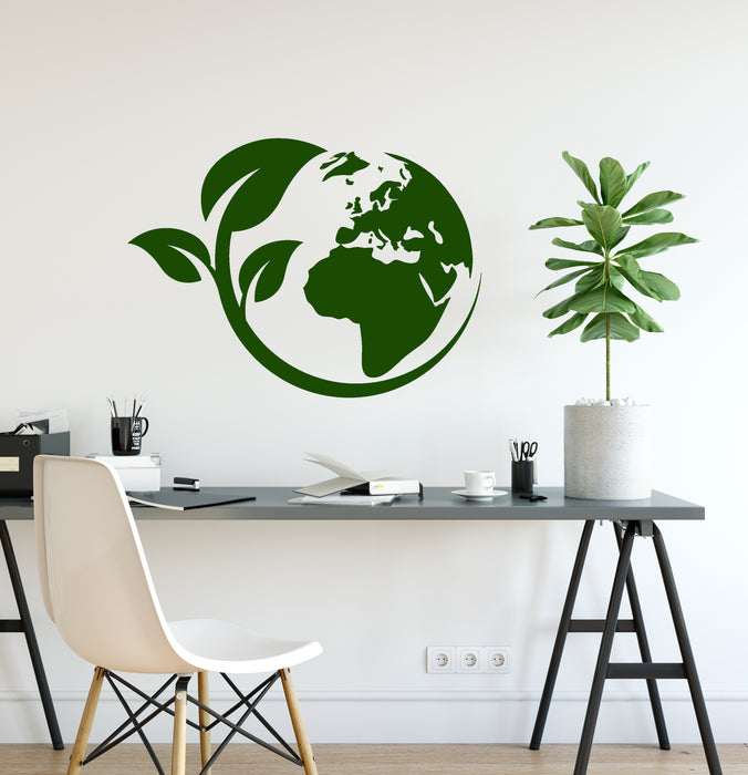 Vinyl Wall Decal Earth Ecology Style Nature Environmental Protection Stickers (3932ig)