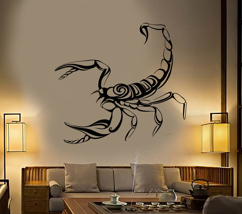 Vinyl Wall Decal Scorpio Zodiac Horoscope Animal Symbol Stickers Unique Gift (1712ig)