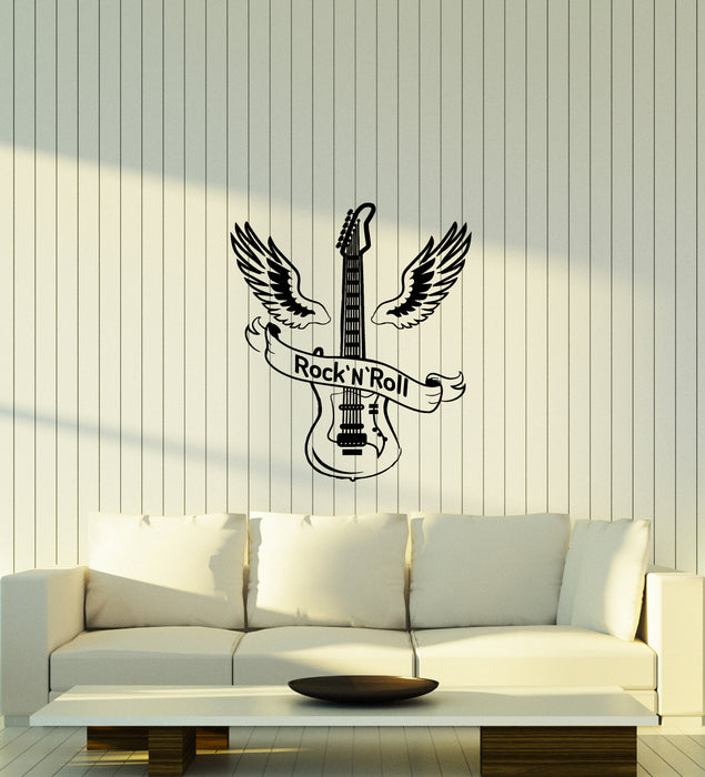 Vinyl Wall Decal Rock'n'roll Electric Guitar Musical Instrument Stickers (4123ig)