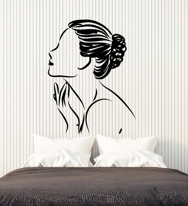 Vinyl Wall Decal Abstract Elegant Woman Naked Girl Room Decor Stickers (2861ig)