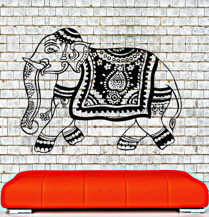 Vinyl Wall Decal Elephant India Hindu Animal Hinduism Art Stickers Mural Unique Gift (020ig)