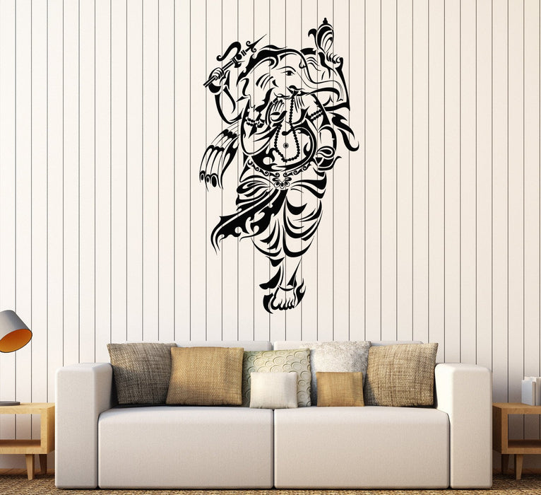 Vinyl Wall Decal Ganesha God Elephant Hinduism Art Mural Stickers Unique Gift (476ig)