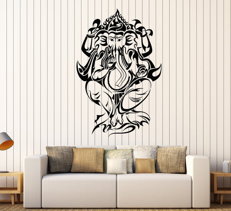 Vinyl Wall Decal Ganesha Hindu Room Decoration Elephant God Stickers Unique Gift (477ig)