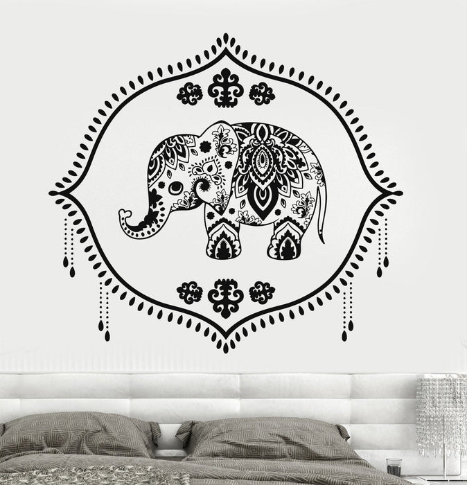 Vinyl Wall Decal Indian Baby Elephant Nursery Hinduism Hindu Stickers Unique Gift (723ig)