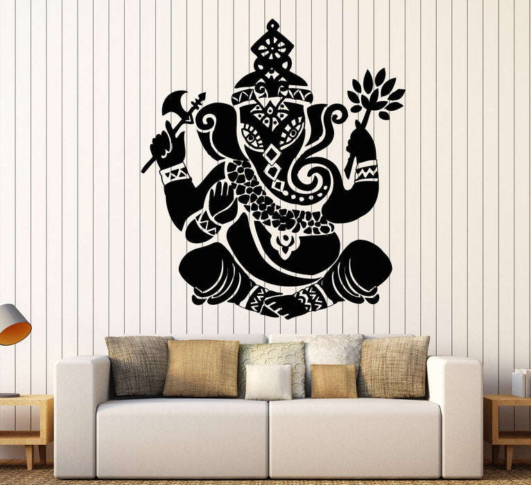Vinyl Wall Decal Indian Elephant God Hinduism Religion Stickers Unique Gift (775ig)