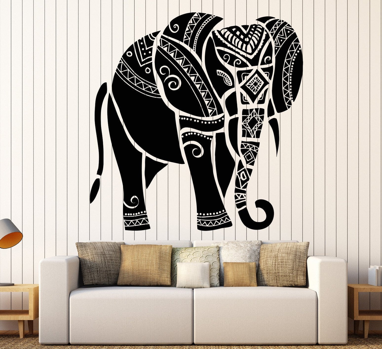 Vinyl Wall Decal Indian Elephant Animal India Hindu Stickers Unique Gi ...