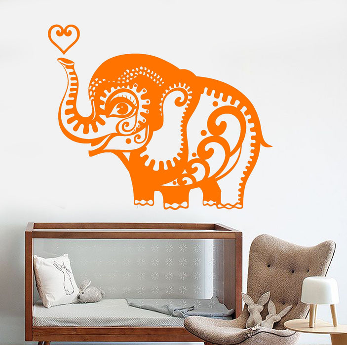 Vinyl Wall Decal Little Elephant African Animals Nursery Stickers Unique Gift (883ig)