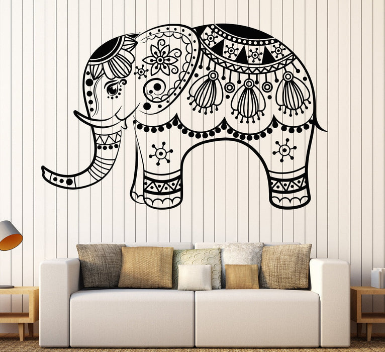 Vinyl Wall Decal India Elephant God Hinduism Bedroom Design Stickers Unique Gift (765ig)