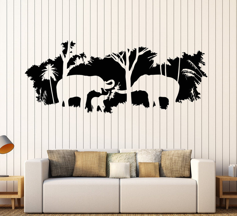 Vinyl Wall Decal Nature Animals Elephant House Interior Stickers Unique Gift (ig4045)