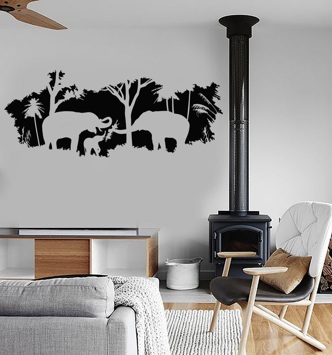 Vinyl Wall Decal Nature Animals Elephant House Interior Stickers Unique Gift (ig4045)