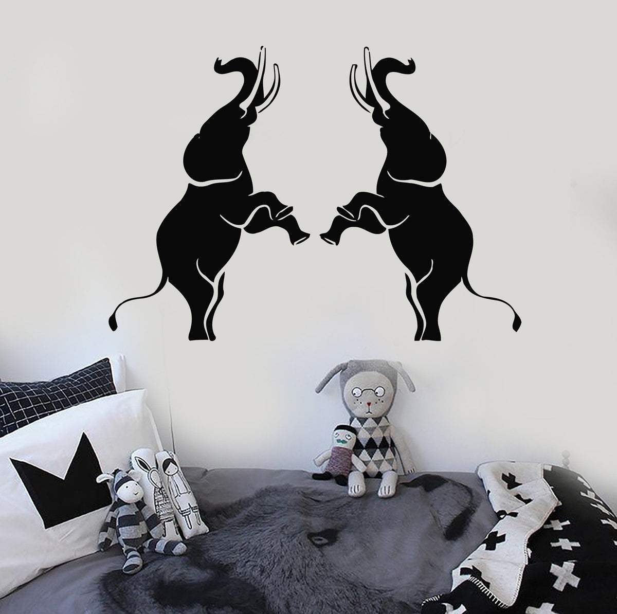 Wall Stickers Vinyl Decal Elephants Animals Kids Room Art Decor Unique ...