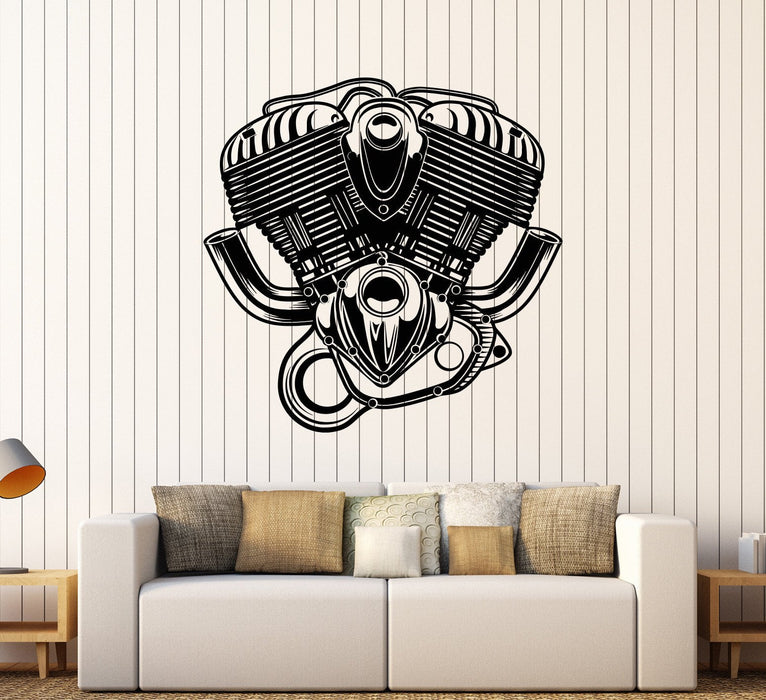 Vinyl Wall Decal Motorcycle Engine Speed Car Service Stickers Unique Gift (1533ig)