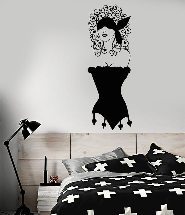 Vinyl Wall Decal Erotic Adult Corset Sexy Hot Girl Stickers Unique Gift (2084ig)