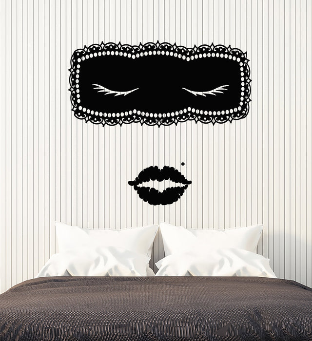 Vinyl Wall Decal Dream Bedroom Decor Sexy Lips Girl Face Erotic Stickers (2659ig)