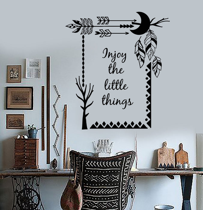 Vinyl Wall Decal Ethnic Style Inspiration Quote House Interior Stickers Unique Gift (ig4234)