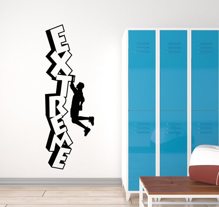 Vinyl Wall Decal Extreme Sport Rock Climbing Climber Word Room Decoration Stickers (2986ig)