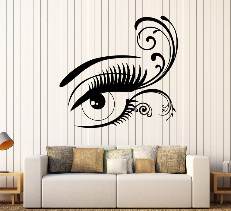Vinyl Wall Decal Beautiful Sexy Eye Lashes Beauty Salon Makeup Stickers Unique Gift (944ig)