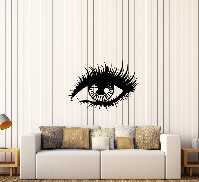 Vinyl Wall Decal Girl Eye Eyelash Extensions Beauty Salon Stickers (3683ig)