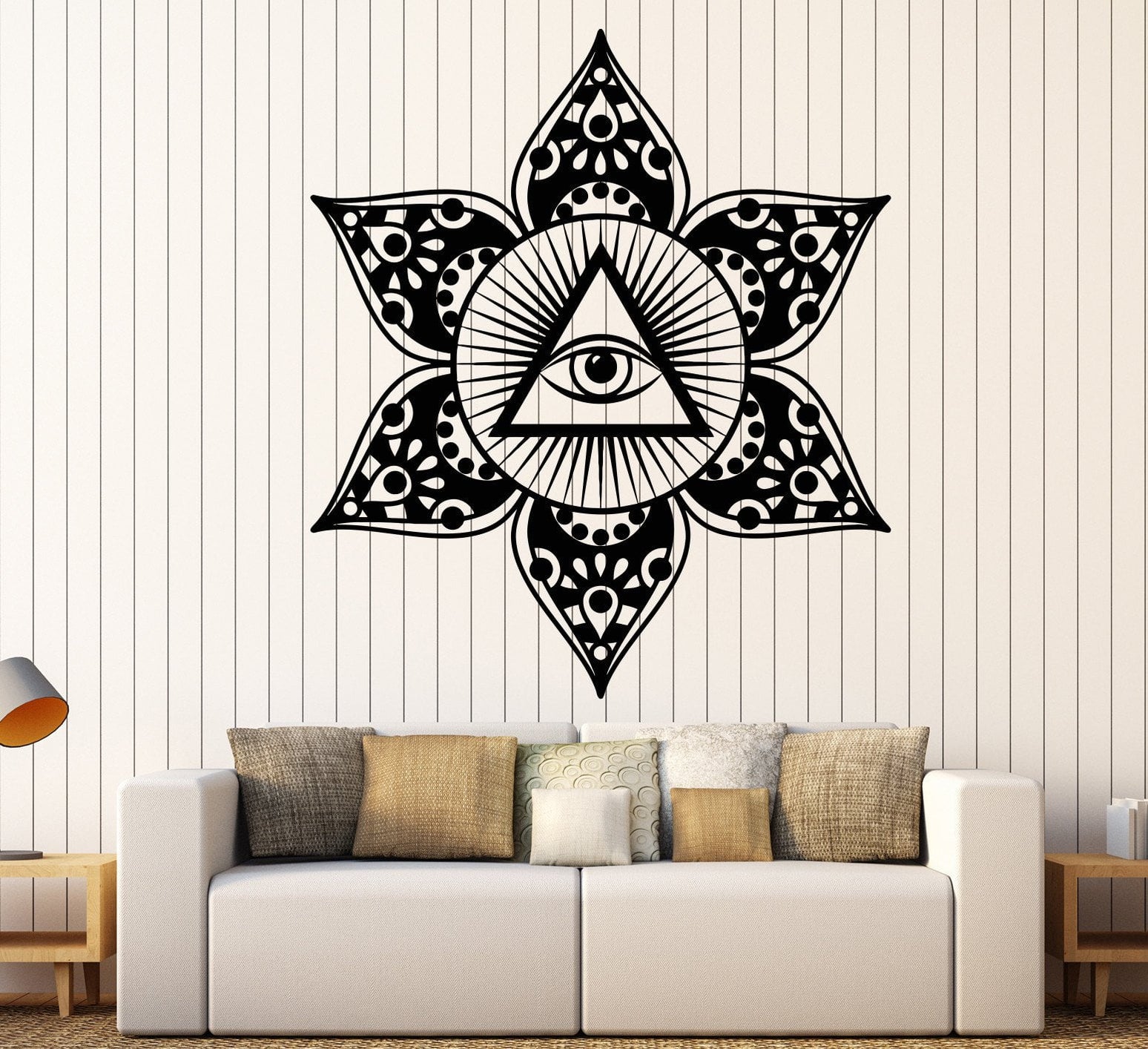 Optics Decal Symbol Of All Seeing Eye Masonic Emblem Isolated On White ...