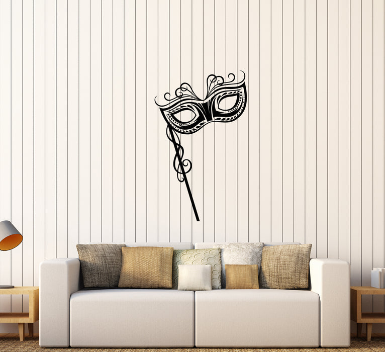Vinyl Wall Decal Venice Carnival Party Face Mask Girl Room Stickers (3863ig)