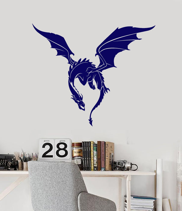 Vinyl Wall Decal Dragon Fantasy Beast Monster Fairy Tale Stickers (2757ig)