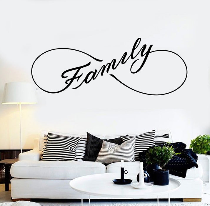 Vinyl Wall Decal Family Infinity Home Room Decor Stickers Mural Unique Gift (ig4640)