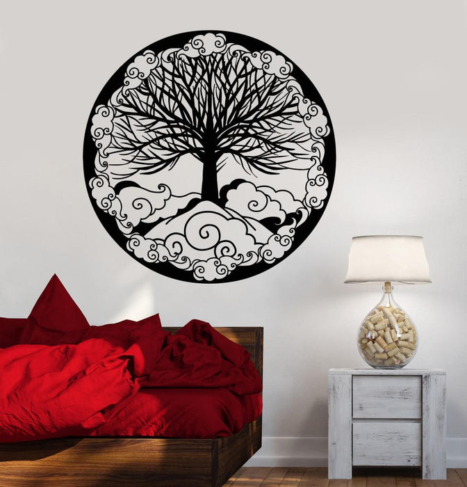 Vinyl Wall Decal Tree Of Life Family Symbol Ornament Fantasy Stickers Unique Gift (1481ig)