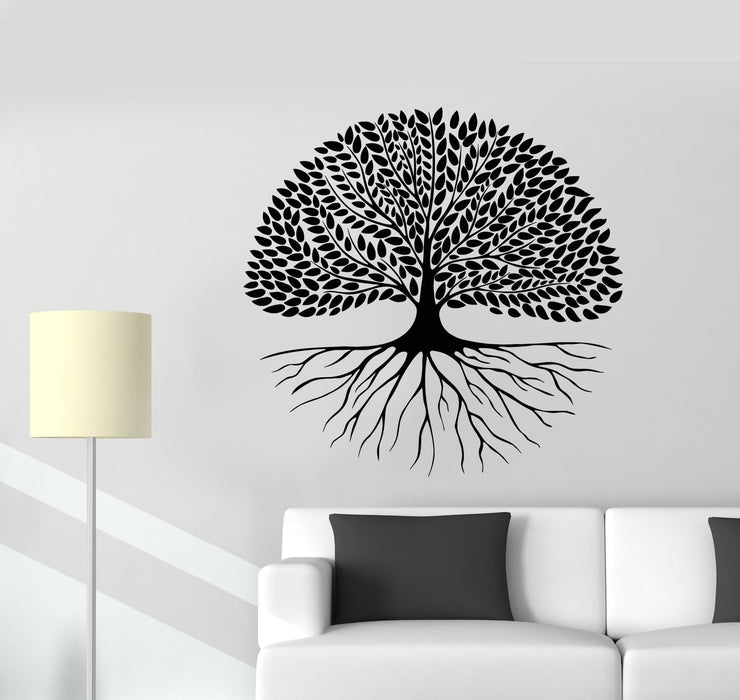 Vinyl Wall Decal Family Tree Nature Branches Leaves Stickers (2467ig)