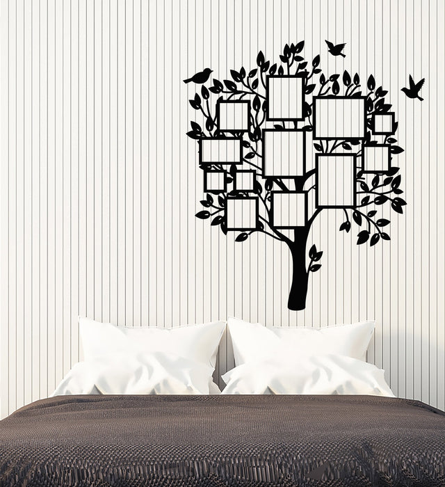 Vinyl Wall Decal Frame For Photos Family Tree Room Decoration Stickers (3004ig)