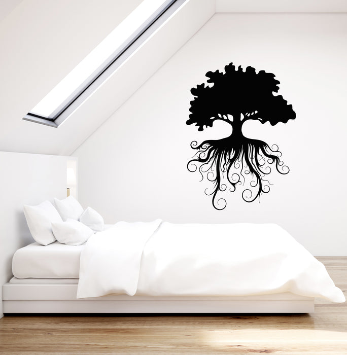Vinyl Wall Decal Family Tree Roots Ecology Nature Stickers (3667ig)