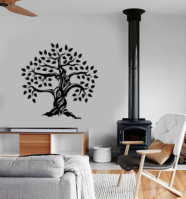 Vinyl Wall Decal Forest Family Oak Tree Nature Style Decor Stickers (3779ig)
