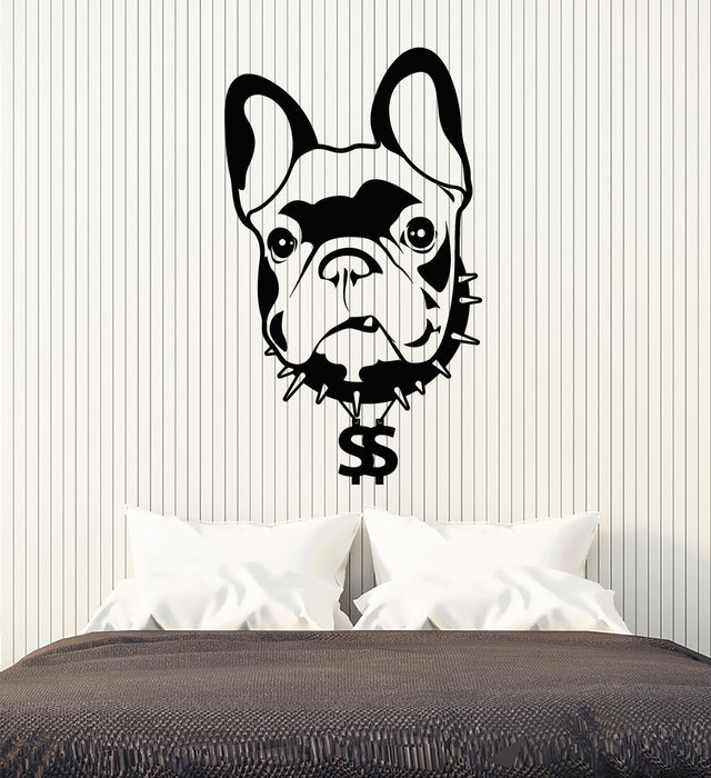 Autocollant mural en vinyle pour animaux de compagnie, chien, bouledogue français (3023ig)
