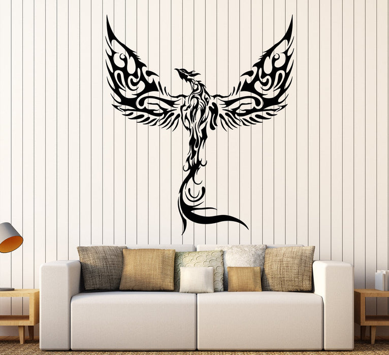 Vinyl Wall Decal Phoenix Fantasy Bird Fantastic Beast Forks Of Flame Living Room Stickers (2175ig)