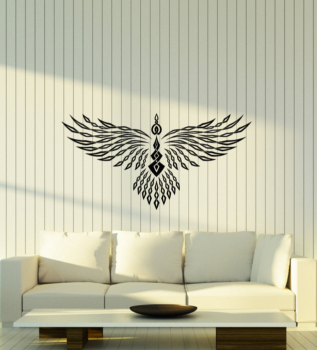 Vinyl Wall Decal Abstract Geometric Phoenix Bird Wings Stickers (3990ig)
