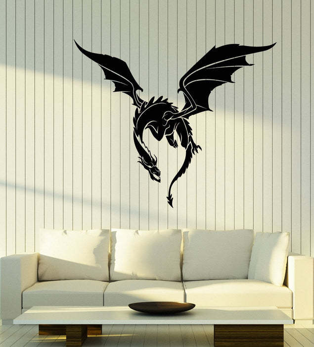 Vinyl Wall Decal Dragon Fantasy Beast Monster Fairy Tale Stickers (2757ig)