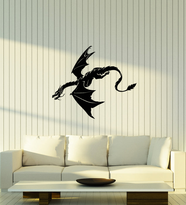 Vinyl Wall Decal Fantasy Animal Dragon Flying Kids Room Decor Stickers (3906ig)