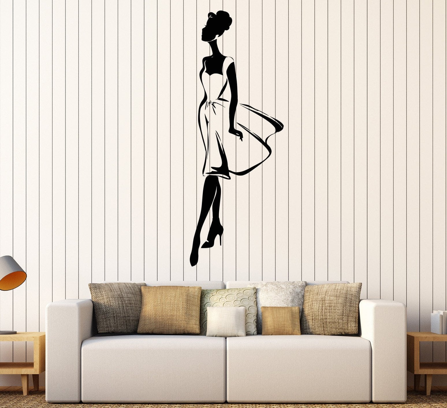 Vinyl Wall Decal Supermodel Fashion Girl Beauty Lady Woman Stickers Un ...